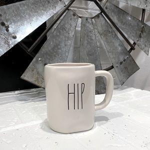 RAE DUNN White “Hip” Easter Coffee Mug